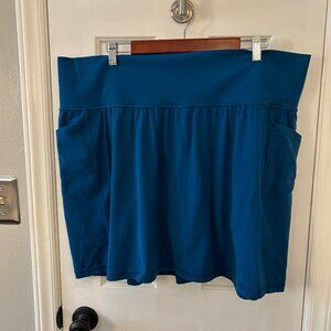 Athleta Plus Size 3X Salutation Stash 16 1/2" Skort Blue